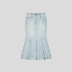 GOODBAI GOODEES链条图案水洗做旧鱼尾长裙