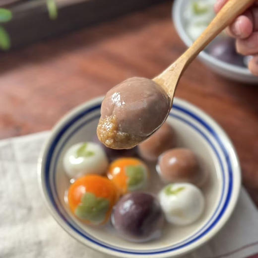 粮麦思-全家福汤圆黑芝麻馅绿豆沙馅椰粒白豆沙馅五黑馅四色汤圆 商品图3