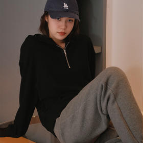 【顺丰包邮】34629 洛诗琳羊毛天丝半拉链套头休闲运动卫衣50870