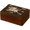 清 红木嵌螺钿狩猎图人物盖盒 商品缩略图5