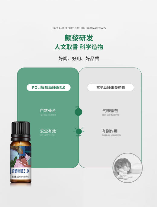 解郁助睡眠精油3.0 颇黎安心养神助睡眠复方精油原料 商品图8