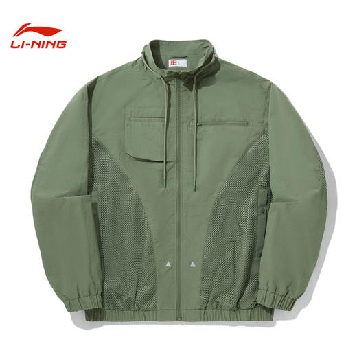 【L断码】中国李宁2024新品男女同款反光防泼水防晒宽松运动外套AFDUC87 商品图2