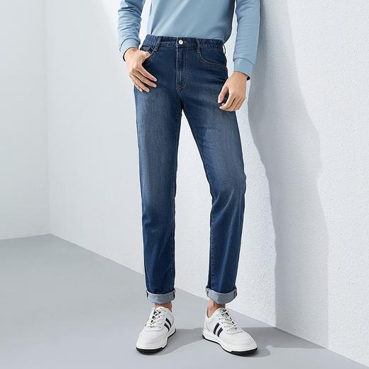 柒牌男装牛仔裤男士2025春季新款时尚潮流百搭中腰水洗直筒长裤子128H72690 商品图2
