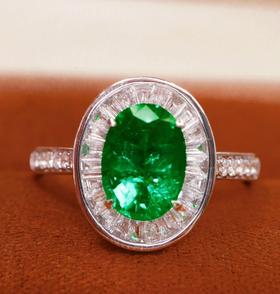 1.45ct刻面祖母绿戒指