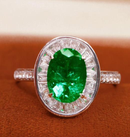 1.45ct刻面祖母绿戒指 商品图0