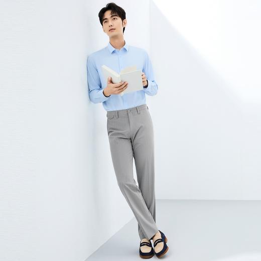 【谢震业同款】柒牌犀牛褶西裤男2025春季新款商务休闲修身直筒长裤子128H72440 商品图4