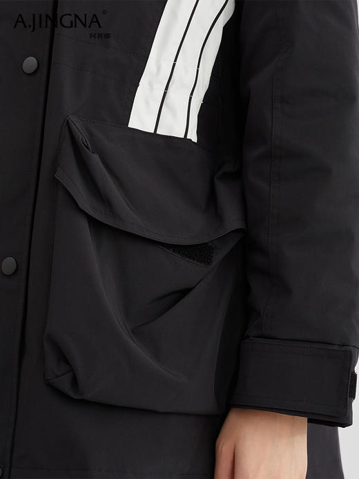 【三季皆宜】阿菁娜城市运动撞色拼接连帽冲锋衣F29D215007 商品图4