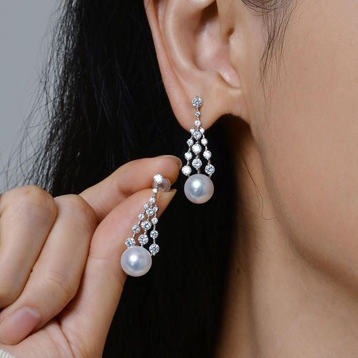 Manreya玛芮雅“圣诞流光”银镀金珍珠耳环 商品图1