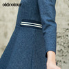 oldcolour欧珂春秋V领中长款收腰时尚耐看长袖连衣裙B31103158 商品缩略图4