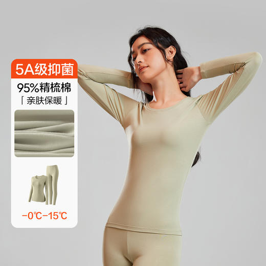 【有棵树】【M-2XL】女士冬款保暖棉氨内衣套装 商品图1