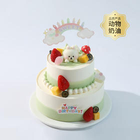 【森林小兔】6+4英寸双层新品下午茶，童话蛋糕城堡·奇幻探险，与你一同探索童话世界的独特魅力，品味幸福时光（祁东）