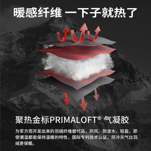 【比羽绒还要暖的棉】斯辰唯佳金标Primaloft棉 纳米级绝热材料 山系棉服 男女同款 棉服帽可隐藏 E99-102488 商品图4