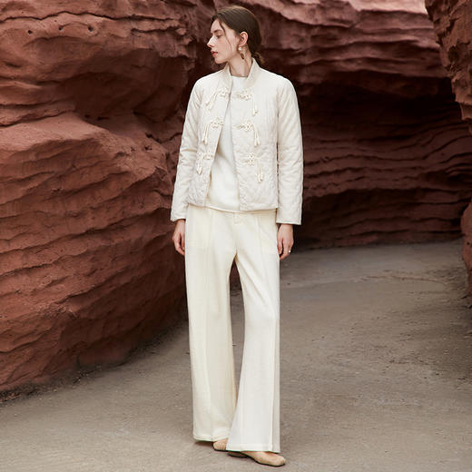 Famecoco范可儿新中式国风轻薄羽绒服女冬季短款FAB8AM034 商品图4