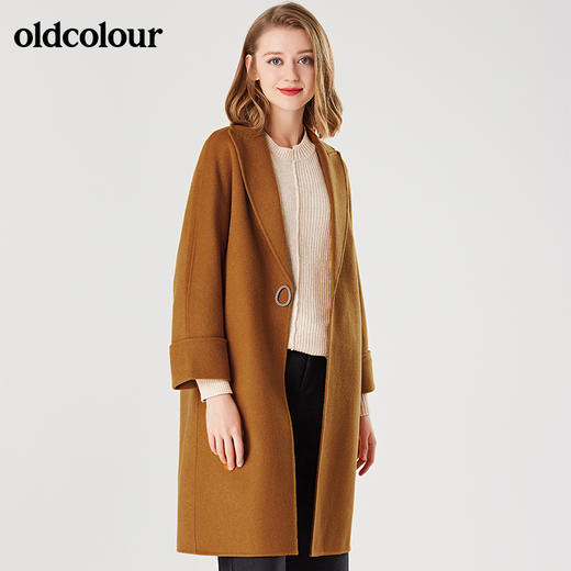oldcolour双面呢子毛呢外套女中长款秋冬款B42153154 商品图3