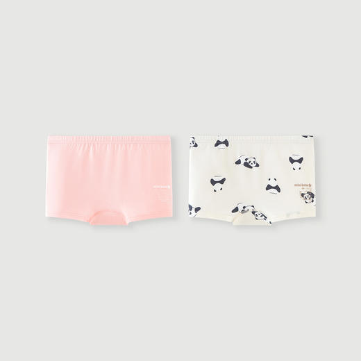 【2条装】迷你巴拉女童内裤棉感舒适透气不夹pp宝宝四角短裤 商品图2