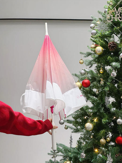 【 长柄渐变透明伞&16骨晴雨款】16骨晴雨伞，晴雨两用、加大伞面还可防晒；长柄伞被小分队称之为颜值款，好看拍照上镜~Mamoru伞 商品图4