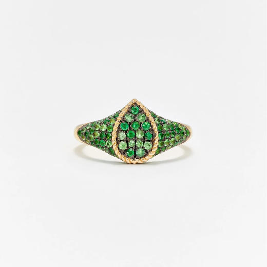 订购8周到｜Yvonne Leon-baby chevalière poire-印记 沙弗莱石 梨形 图章 戒指［法国设计师］ 商品图0