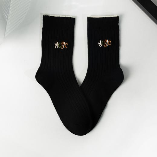 【敲好看！百搭又个性】袜子女 条纹中筒袜粗针秋冬款ins潮纯棉爆款学院风咖系堆堆袜百搭。ry 商品图9