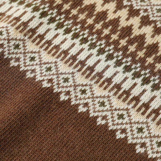 Famecoco范可儿费尔岛羊毛宽松针织毛衣女FAB8DB021 商品图3