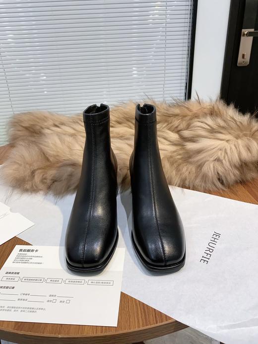 纪华菲 真皮中帮粗高跟女鞋 商品图3