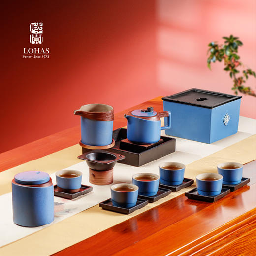 【彼达思】陆宝茶具点石成金茶礼 经典蓝 商品图2