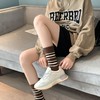 【敲好看！百搭又个性】袜子女 条纹中筒袜粗针秋冬款ins潮纯棉爆款学院风咖系堆堆袜百搭。ry 商品缩略图2