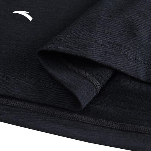 安踏运动长袖男Soft-wool轻量透气吸湿修身跑步训练长T恤152445405 商品图5