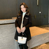 奢姿大码女装2024冬季胖妹妹翻领气质大口袋中长款小香风呢外套9944327530 商品缩略图1