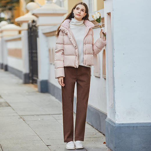 Famecoco范可儿棉质花边通勤休闲裤长裤女FAB8GA003 商品图4