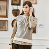 Famecoco范可儿圆领撞色针织马甲背心女冬FAB8CA012 商品缩略图1