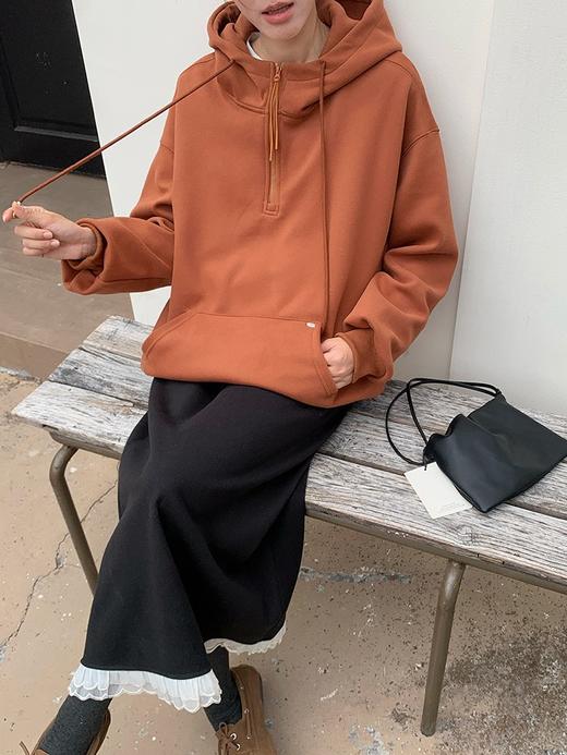 【GZ】无忧购韩系慵懒百搭宽松显瘦花边拼接毛呢直筒半身裙3320（截单后7天发货）25年清仓捡漏 商品图10