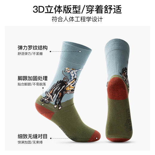 CORGI英国进口 英伦印花风情 中筒袜秋冬季款男袜 商品图2