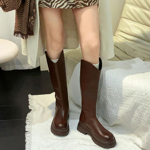 纪华菲 光板长靴 基础又经典 显高有气质 商品图0