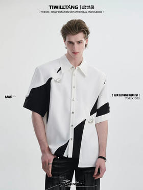 TIWILLTANG启世录“竭渊褶钜”宝剑开合短袖衬衫