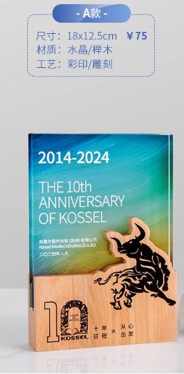 创意水晶奖杯定制木质实木奖杯授权牌定做优秀员工颁奖牌订制纪念 商品图0