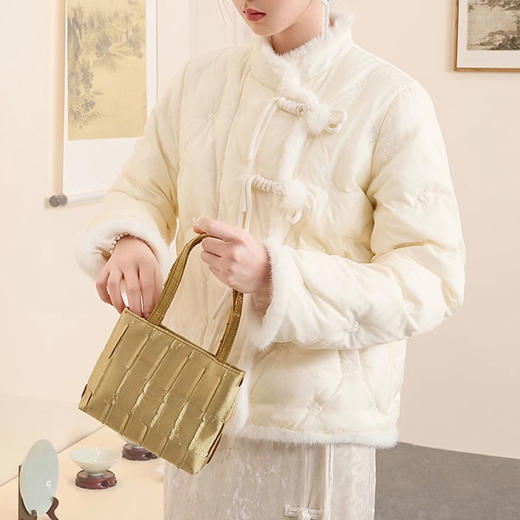 裁缝学苑AQ400新中式三合一羽绒服纸样女装毛毛立领盘扣上衣样板图纸 商品图4