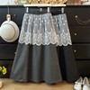 【GZ】无忧购韩系甜美屁帘蕾丝拼接宽松显瘦毛呢半身裙3328（截单后7天发货)25年清仓捡漏 商品缩略图9