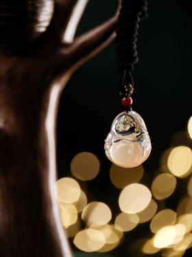 红兔毛弥勒吊坠 高货精工 随机发【器悟雅玩】