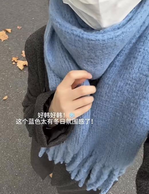 <曾小咸推荐> 韩版纯色针织流苏围脖 日常价88/件 活动价39.99！【预售款，预计3-15天发货】 商品图2