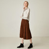 Famecoco范可儿百褶半身裙秋冬女高腰百搭a字中长款裙子F198HA003 商品缩略图3