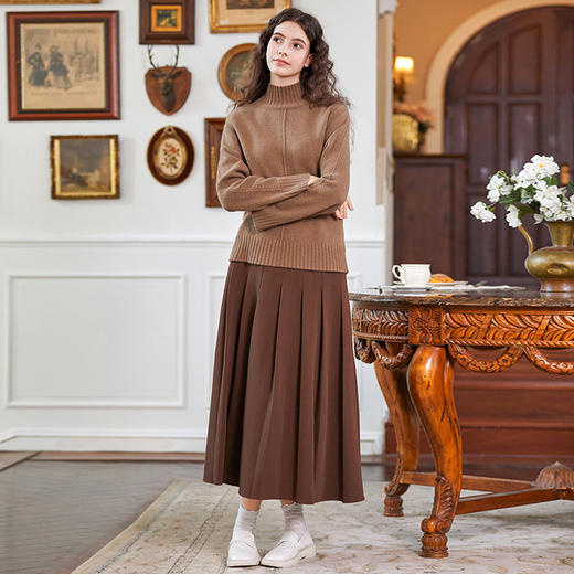 Famecoco范可儿羊毛衫100%纯羊毛套头毛衣百搭打底衫FAB8DB023 商品图4