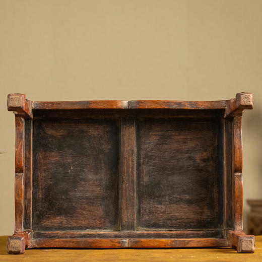 清 黄花梨束腰三弯腿案上几摆件 商品图4