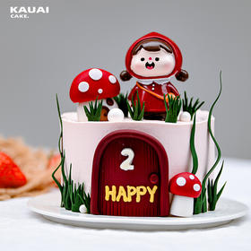 蘑菇小女孩蛋糕生日蛋糕 | 烤爱