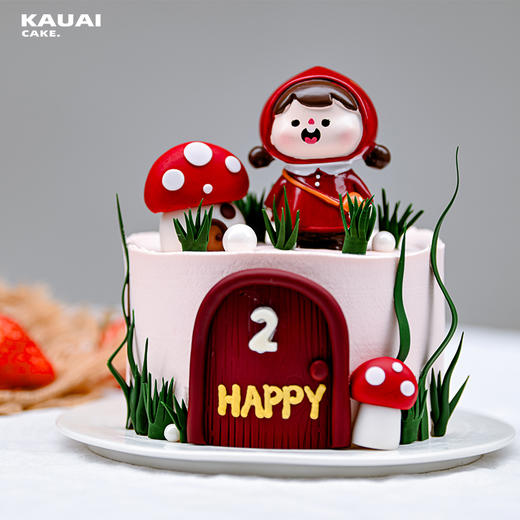 蘑菇小女孩蛋糕生日蛋糕 | 烤爱 商品图0