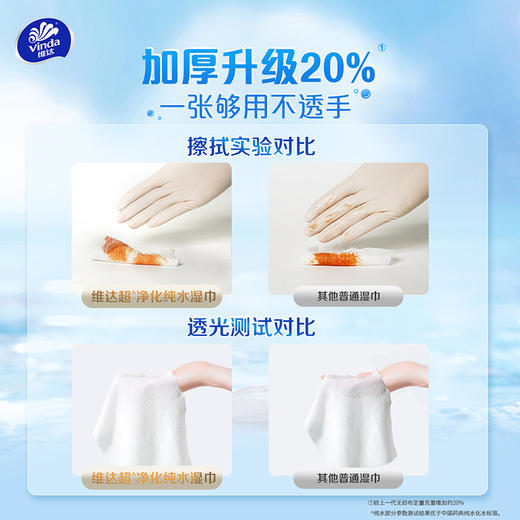 【官方包邮】维达纯水湿巾80片×2包 商品图5