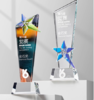 五星水晶奖杯彩印新品年会员工奖励 商品缩略图0