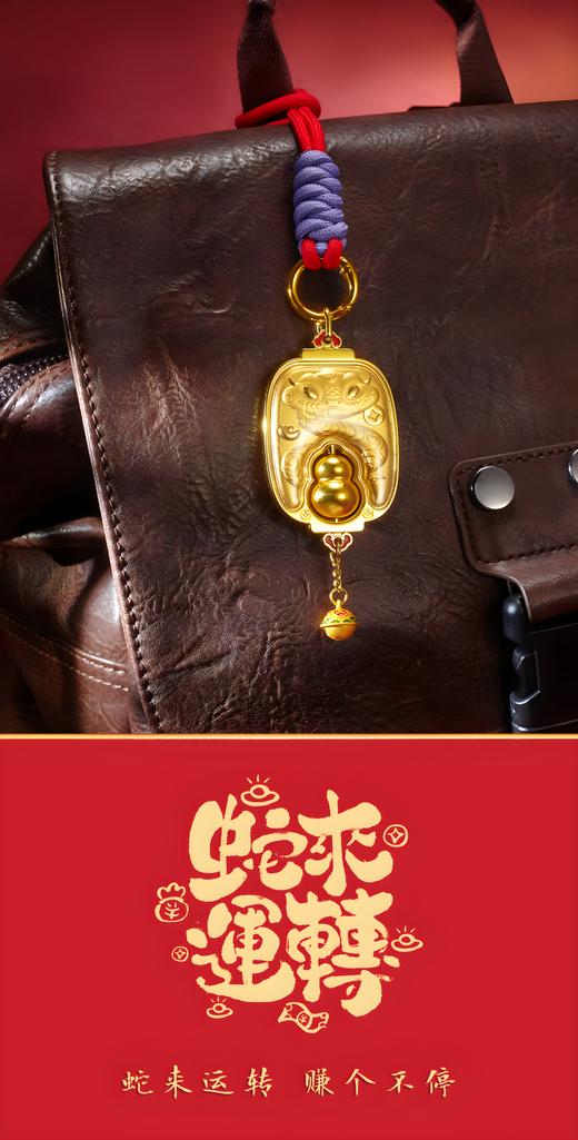 足金蛇来运转挂件（葫芦款） 商品图8