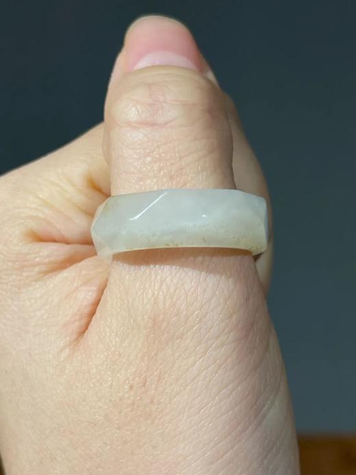 和田白玉菱格面戒环，顺丰包邮 商品图5