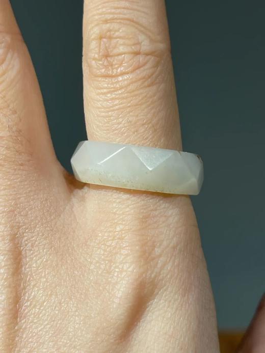 和田白玉菱格面戒环，顺丰包邮 商品图6