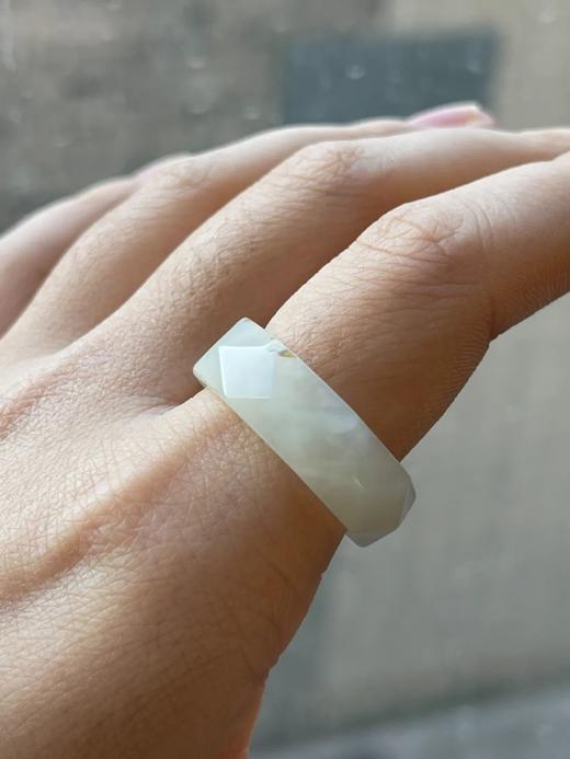 和田白玉菱格面戒环，顺丰包邮 商品图8